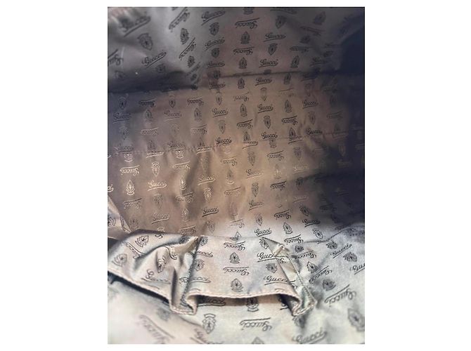 Borsa a spalla Gucci in tela e pelle marrone 261 - vista 14