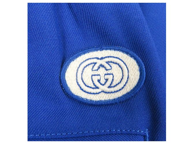 Calças de lã Interlocking G da Gucci Azul - vista 5