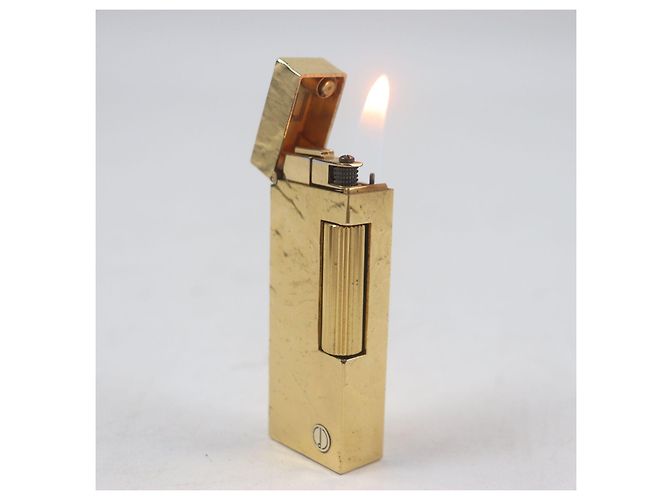 Alfred Dunhill Dunhill Square Allover-Muster Feuerzeug Golden - Ansicht 3