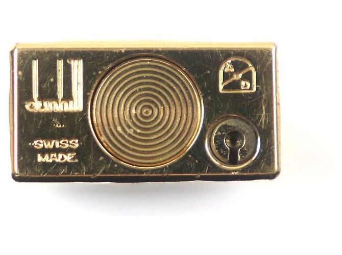 Alfred Dunhill Dunhill Square Allover-Muster Feuerzeug Golden - Ansicht 6