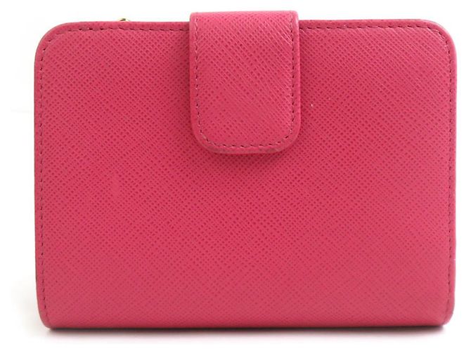 Prada Bi-Fold Geldbörse aus rosa Leder Pink - Ansicht 2