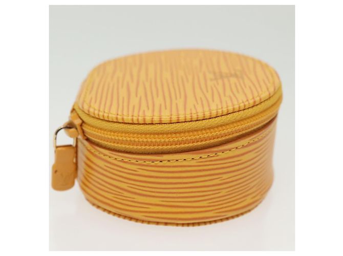 Pochette Ecrin Bijoux in pelle Epi Louis Vuitton Giallo - vista 4