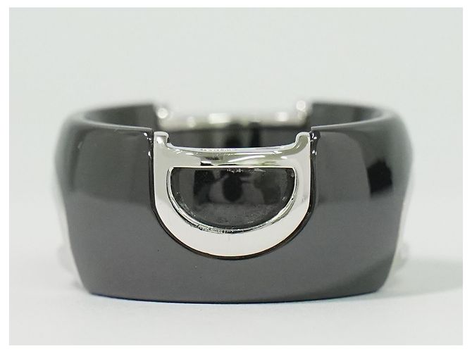 Anillo D Icon Damiani K18 (Oro Blanco), cerámica y diamante - vista 2