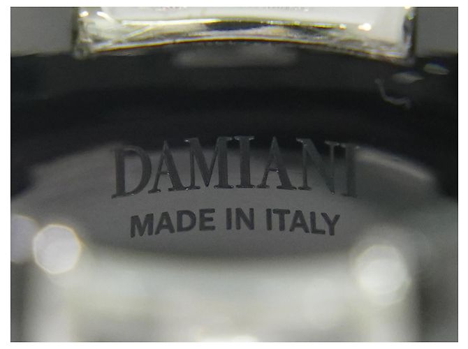 Anillo D Icon Damiani K18 (Oro Blanco), cerámica y diamante - vista 5