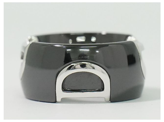 Anillo D Icon Damiani K18 (Oro Blanco), cerámica y diamante - vista 6