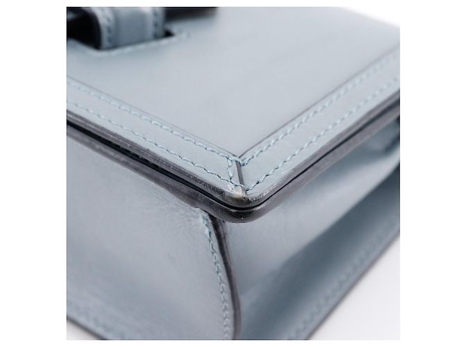 Borsa a Spalla Loewe Barcelona in Pelle Piccola Blu - vista 7