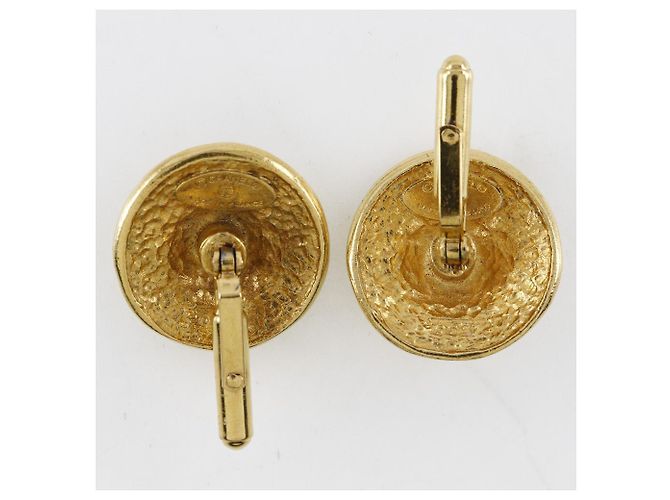 Gemelli rotondi vintage Chanel placcati oro D'oro - vista 3