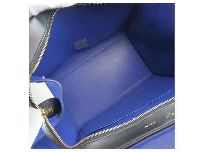 Céline Borsa Trapeze Celine in pelle con camoscio medio Nero - vista 4