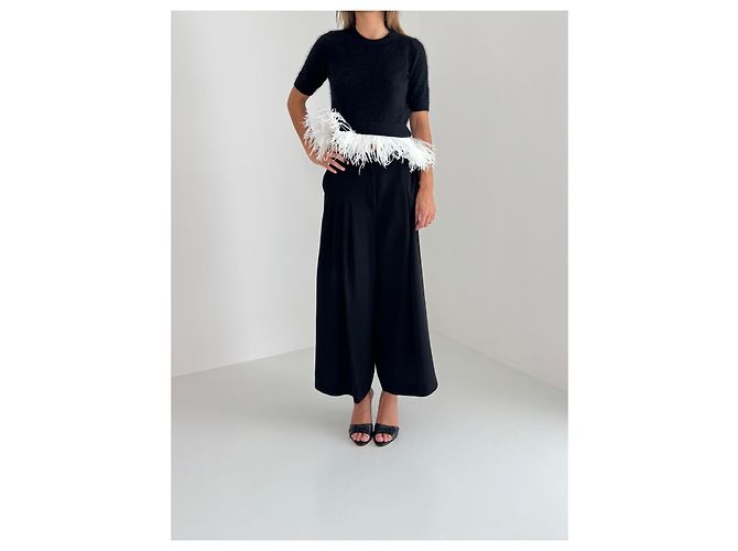 No 21 N°21 Pull Noir à Plumes Pré-Fall 2015 - vue 2