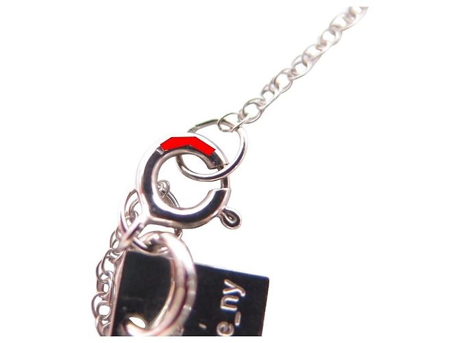 COLLAR GINETTE NY CÍRCULO BLANCO EN CADENA CCE001G EN ORO BLANCO DE 18K Plata - vista 6