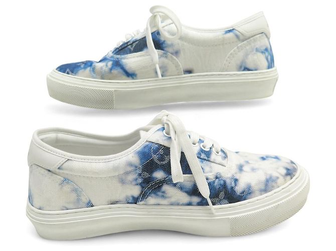 LOUIS VUITTON TROCADERO SNEAKERS 5.5 IT 39.5 FR BLAUER STOFF - Ansicht 2