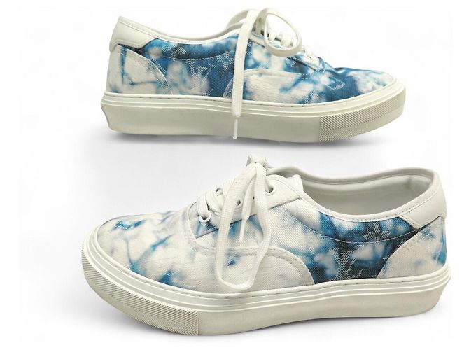 LOUIS VUITTON TROCADERO SNEAKERS 5.5 IT 39.5 FR BLAUER STOFF - Ansicht 3