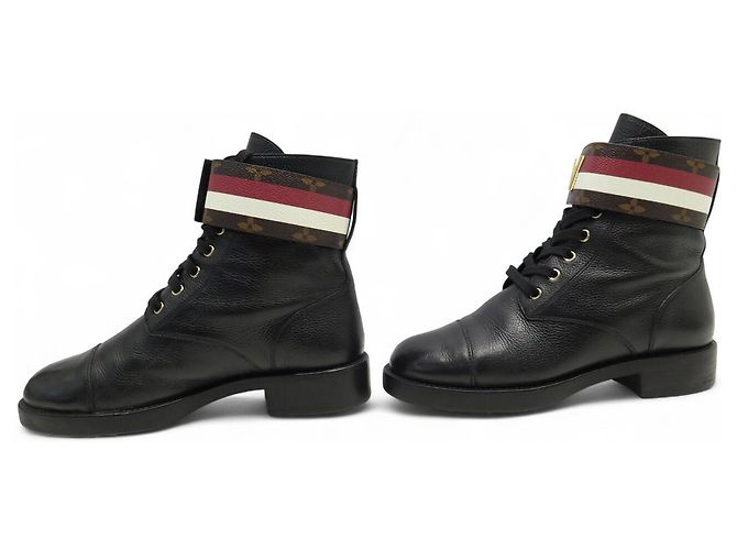 BOTAS DE COMBATE LOUIS VUITTON WONDERLAND 39.5 BOTAS RANGERS Negro - vista 2