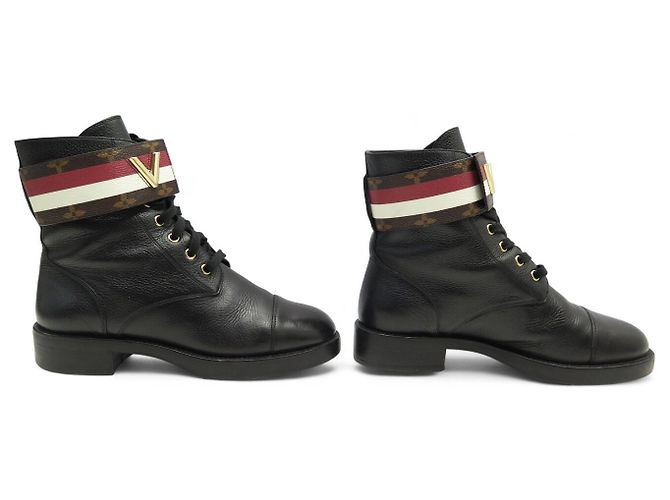 BOTAS DE COMBATE LOUIS VUITTON WONDERLAND 39.5 BOTAS RANGERS Negro - vista 3