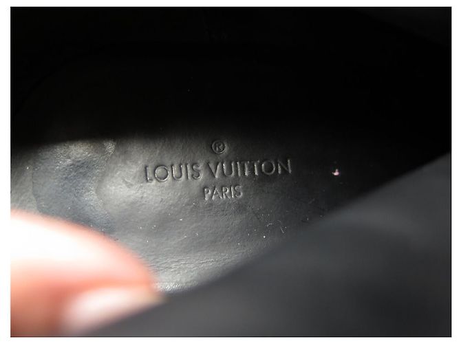 STIVALI ANKLE LOUIS VUITTON 39 IN CAMOSCIO NERO DEER SHOES - vista 8