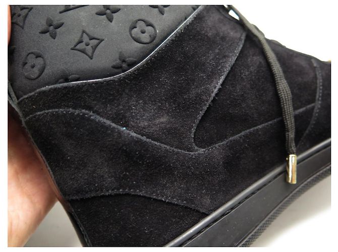 ZAPATOS DE DEPORTIVA CON TACÓN CUÑA LOUIS VUITTON MONOGRAMA 39.5 SEDA Negro - vista 10