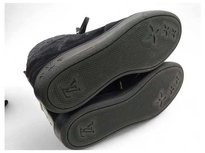 ZAPATOS DE DEPORTIVA CON TACÓN CUÑA LOUIS VUITTON MONOGRAMA 39.5 SEDA Negro - vista 6