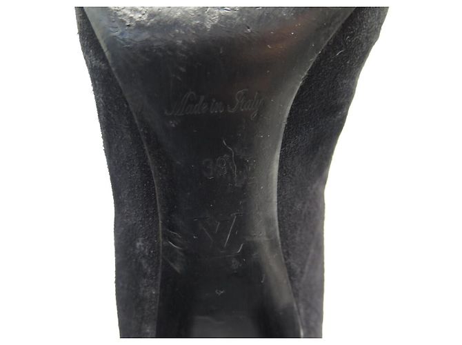 STIVALI CAVALIERI REVIVAL LOUIS VUITTON 39 MONOGRAMMA E CAMOSCIO Nero - vista 7