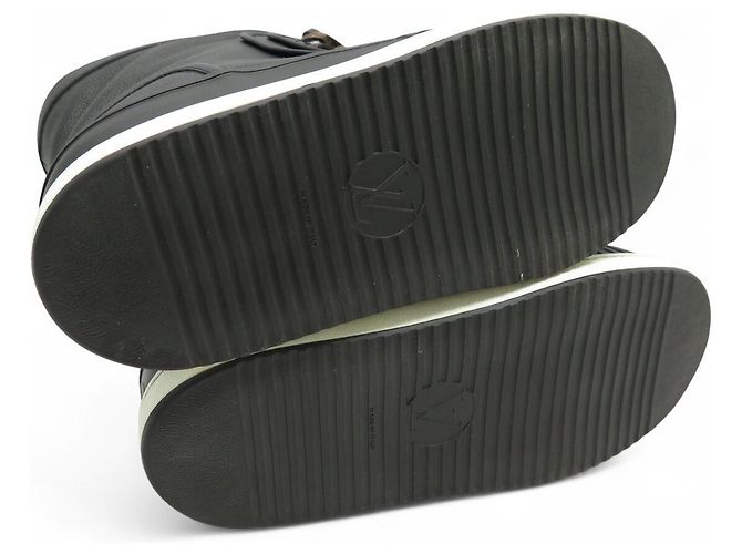 NUEVAS BOTINES LOUIS VUITTON 1A8C08 SLALOM FLAT HALF BOOTS MONOGRAM 40 NIEVE Negro - vista 6