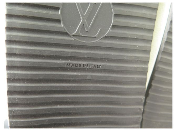 NUEVAS BOTINES LOUIS VUITTON 1A8C08 SLALOM FLAT HALF BOOTS MONOGRAM 40 NIEVE Negro - vista 7