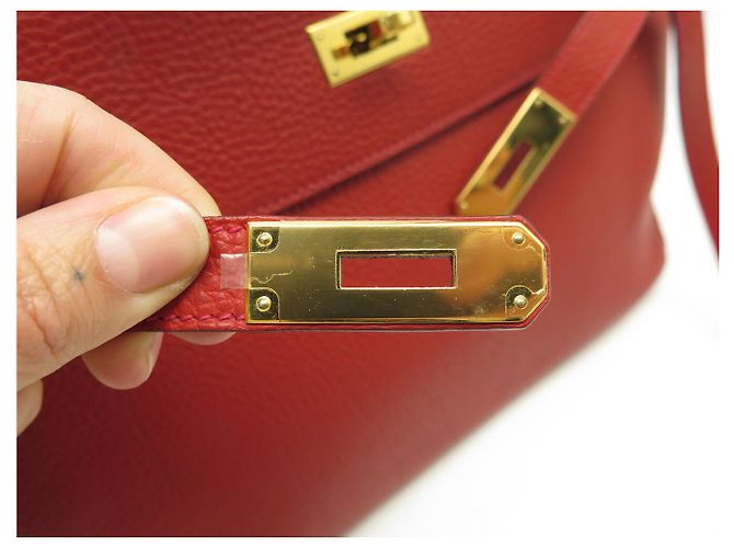 Hermès BORSA A MANO HERMES KELLY II RETOURNE 32 2013 IN PELLE ROSSA BORSA A TRACCOLLA - vista 10