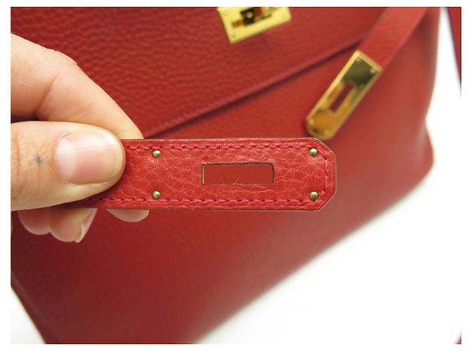 Hermès BORSA A MANO HERMES KELLY II RETOURNE 32 2013 IN PELLE ROSSA BORSA A TRACCOLLA - vista 11