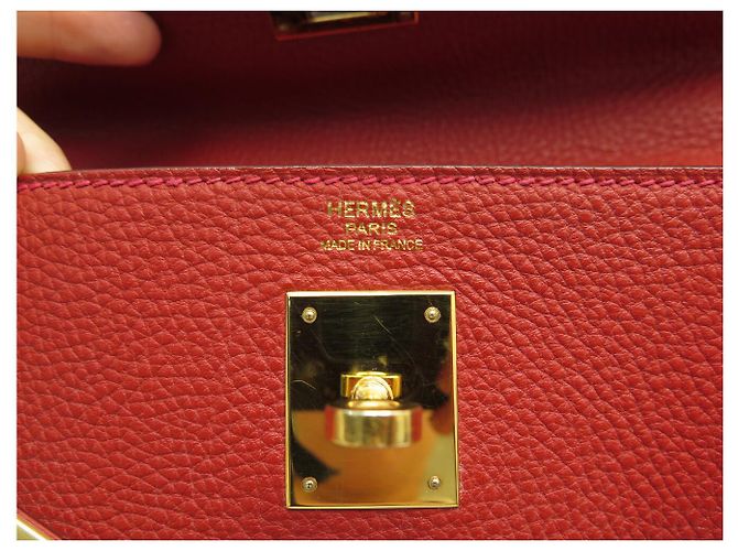 Hermès BORSA A MANO HERMES KELLY II RETOURNE 32 2013 IN PELLE ROSSA BORSA A TRACCOLLA - vista 14