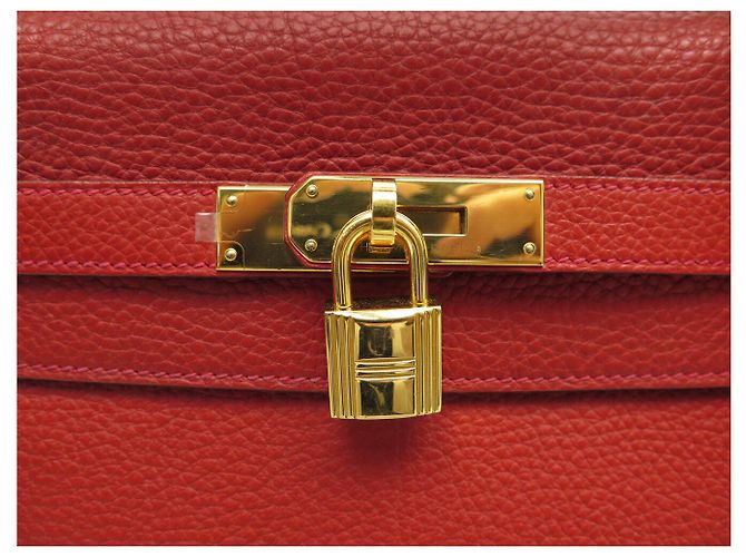 Hermès BORSA A MANO HERMES KELLY II RETOURNE 32 2013 IN PELLE ROSSA BORSA A TRACCOLLA - vista 3
