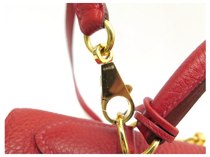 Hermès BORSA A MANO HERMES KELLY II RETOURNE 32 2013 IN PELLE ROSSA BORSA A TRACCOLLA - vista 4