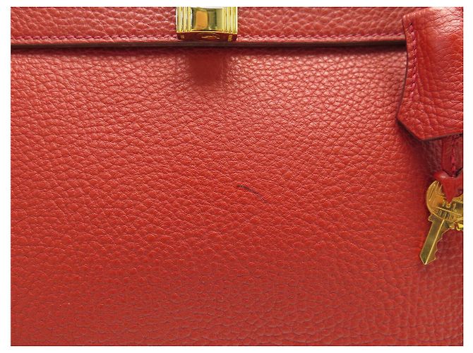 Hermès BORSA A MANO HERMES KELLY II RETOURNE 32 2013 IN PELLE ROSSA BORSA A TRACCOLLA - vista 8