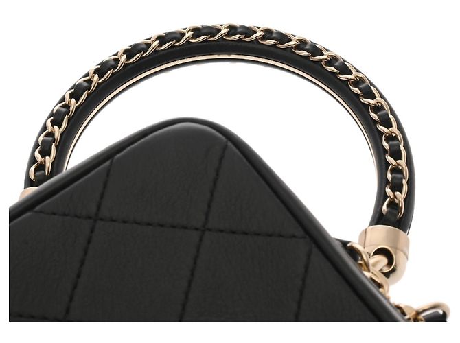 Borsa a Spalla Chanel Matelassé Diana Nero - vista 6