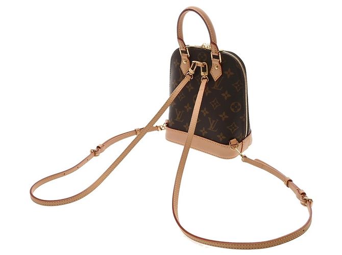 Zaino Alma Monogram Louis Vuitton Marrone - vista 3