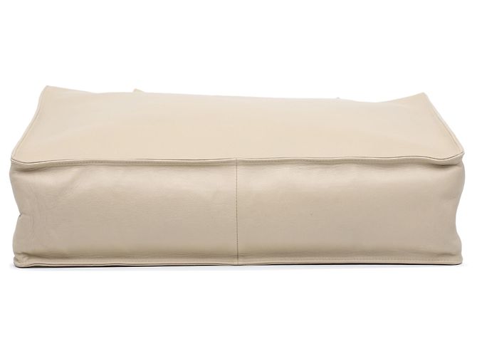 Chanel Braune Lammleder Prägung CC Camellia Tote Beige - Ansicht 3