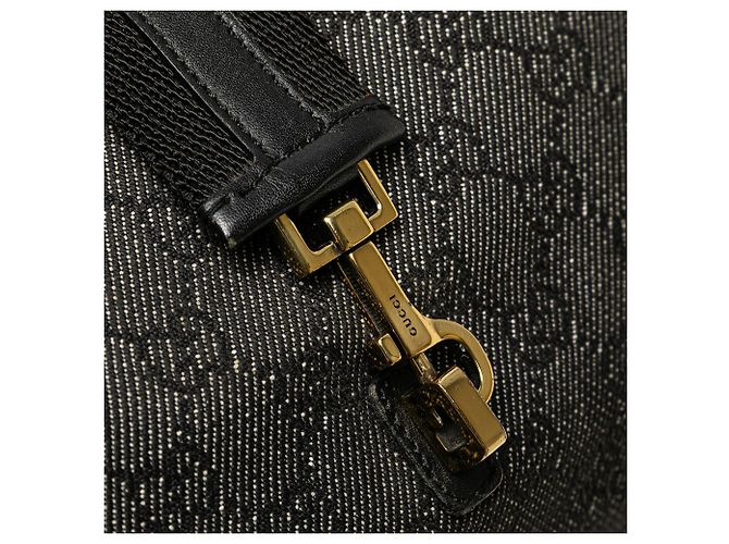 Borsa a spalla Jackie in denim GG nero di Gucci - vista 8