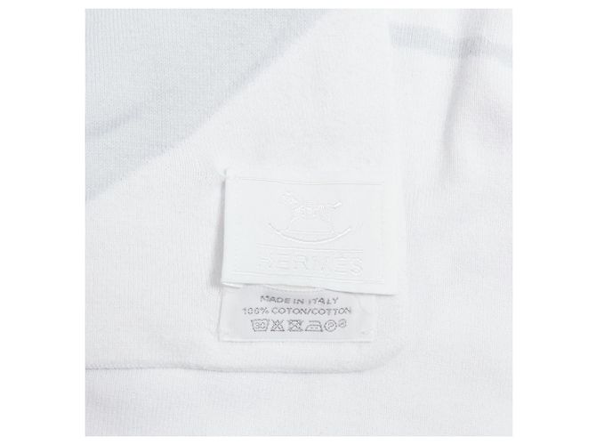 Trim Manta de algodón con borde de impresión de caballo bebé de Hermès Azul - vista 8