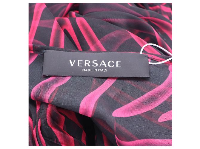 Plissiertes Midi-Kleid aus mehrfarbigem Polyester mit Zebra-Print von Versace Mehrfarben - Ansicht 5