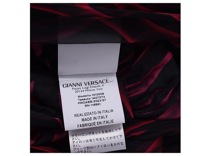 Plissiertes Midi-Kleid aus mehrfarbigem Polyester mit Zebra-Print von Versace Mehrfarben - Ansicht 6