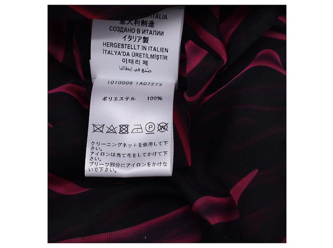 Plissiertes Midi-Kleid aus mehrfarbigem Polyester mit Zebra-Print von Versace Mehrfarben - Ansicht 7