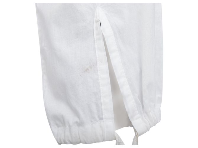 ABITO CAMICIA IN COTONE BIANCO CON CORDONCINI RIBBON ANN DEMEULEMEESTER FR36 S - vista 8