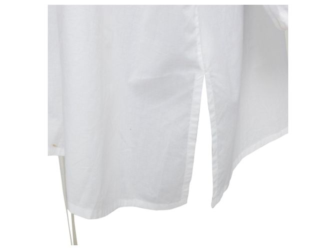 ABITO CAMICIA IN COTONE BIANCO CON CORDONCINI RIBBON ANN DEMEULEMEESTER FR36 S - vista 9