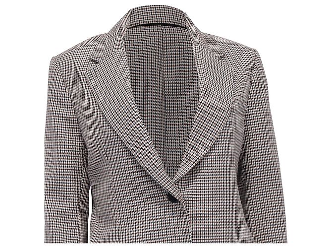 Theory Houndstooth Print Blazer in Multicolor Cotton Multiple colors - view 2