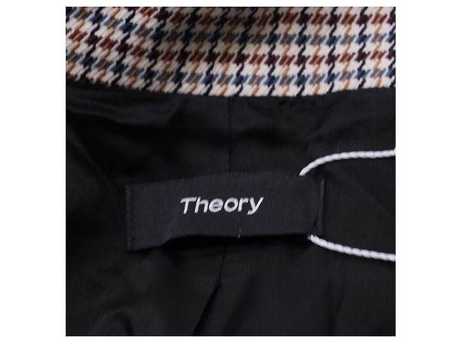 Theory Houndstooth Print Blazer in Multicolor Cotton Multiple colors - view 5