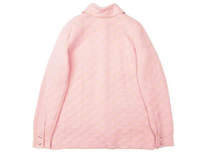 Chaqueta de seda de cachemira matelassé de Chanel Rosa Beige - vista 19