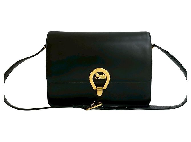 Céline Borsa a tracolla in pelle Celine Nero - vista 2