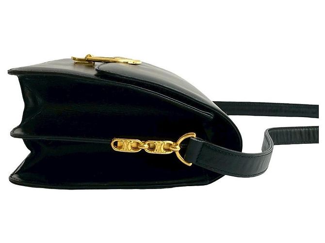Céline Borsa a tracolla in pelle Celine Nero - vista 7