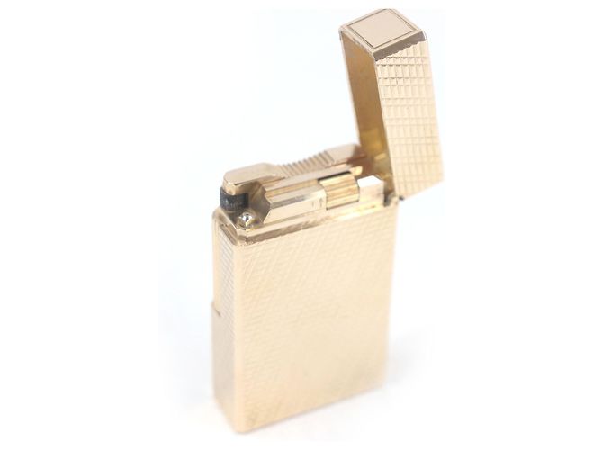 Autre Marque Funda para encendedor de patrón de cuadros de la línea 1 de Dupont Dorado - vista 5