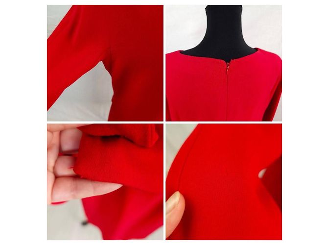 Gianni Versace Couture rotes Wollkleid - Ansicht 10