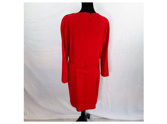 Gianni Versace Couture rotes Wollkleid - Ansicht 2