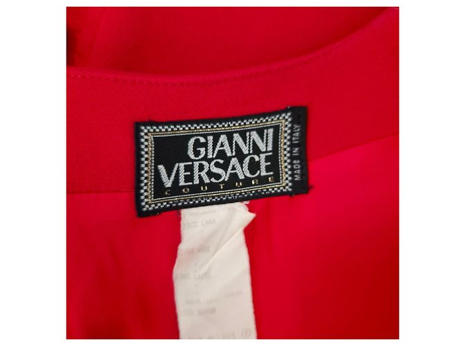 Gianni Versace Couture rotes Wollkleid - Ansicht 3