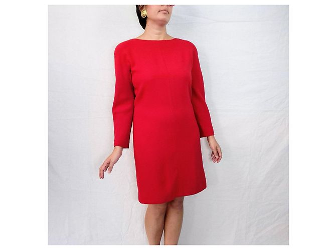 Gianni Versace Couture rotes Wollkleid - Ansicht 6